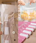 30 Pack Vacuum Storage Bag Sealing Clips Quick Snap Zipper Grips for Clothes, Snacks, and Food Preservation in white 1.25 x 0.47 in.