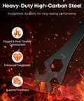 All In One 3 In 1 Bike Pedal Wrench With 15 16 24 Mm Openings, 320 Mm Extra Long Pedal Removal Tool, showing high-carbon steel