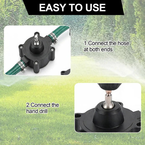 No Sweat Mini Electric Drill Pump For Quick Water Gasoline Diesel Transfer Portable Hand Held Fluid Extractor connecting hose setup