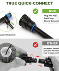 Comparison of quick-connect feature in 100Ft Drip Irrigation System Kit for easy install garden watering with similar products.