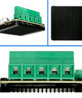 ODESC V4.2 24V Single Drive High Current High Precision Brushless Servo Motor Controller with green connectors and heat sink