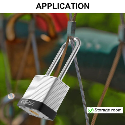Keyed Alike Padlock Set 36 Pack With 72 Keys, 40mm Nickel Plated Laminated Steel Lock in storage room application
