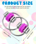 Dope Ten Pack Bike Chain Fidget Flippy Key Rings For Stress Relief And ADHD, Stainless Steel With Silicone, Purple, 48x30mm