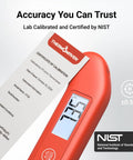 NIST Certified Digital Meat Thermometer With 0.5 F Accuracy For Instant Read And Pro Grade Grilling And Cooking Waterproof Display