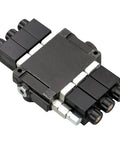 Timunr hydraulic 3-spool solenoid valve, 12V DC, Amazon; 7/8-14 inlet/outlet and 3/4-16 working ports