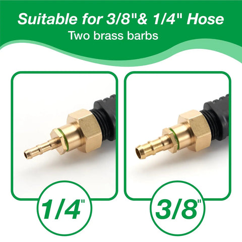 Sprayer Wand Kit With Three Nozzle Types Adjustable Stainless Steel Fan And 3 Hole Nozzles Brass Barb Fittings Two Hose