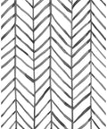 Black And White Peel And Stick Wallpaper Stripe Herringbone Geometric Textured Self Adhesive Contact Paper Removable For Bathroom 17.7In X 9.8Ft
