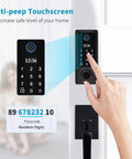 Smart Door Lock With Fingerprint And Keyless Entry No Key Hassle Electronic Keypad Deadbolt Front Door Handle Set In Black