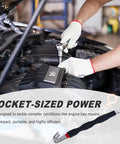 Mechanic using Dual Head Terminal Removal Tool For Cars, Quick Release Wire Connector Separator in engine bay with glove