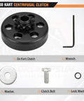 Go Kart Clutch Ten Tooth Centrifugal Clutch Three Quarter Inch Bore For 40 41 420 Chain, bolts, wrench, washers