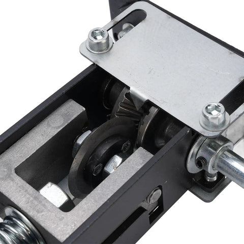 Inside view of Fabater 2 In 1 Wire Stripper Machine Manual And Drill Powered Copper Wire Peeler with gears and mechanism.