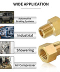 Brass Inverted Flare Female Brake Adapter Fitting One Eighth Inch NPT To Three Eighths Twenty Four Inch For Hydraulic Refrigerant And Fuel Lines