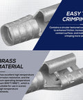 High Temperature Female Non Insulated Spade Connectors Pro Grade 100 Pack For 12 To 10 Gauge showing textured surface and brass material