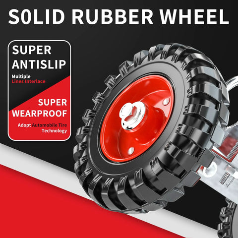 6 Inch Heavy Duty Gate Wheel With Rubber Tire For Chain Link Fence And Sliding Or Driveway Gates Red 1 Pack Rolling Gate Wheel