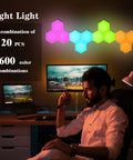 Hexagon LED Wall Panels With Touch Remote Control Dope Color Changing Lights For Autism Therapy And Home Playroom Vibe Game