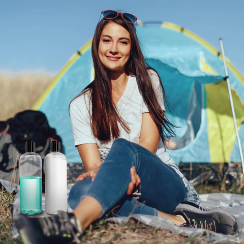Score This Fly 20 Pack Of 16 Oz Clear Plastic Bottles With Secure Flip Tops For Shampoo And Lotion Routines In Pocket Friendly Fits Featuring Squeeze Ready Refillable Design That Stays Sharp And Bpa Free Always