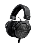 DT 1990 Pro MKII Open-Back Wired Studio Headphones For Mixing And Mastering, 30 Ohm, Black, side view, leather headband