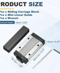 MGN15H Linear Bearing Carriage Block With Mini Guide And Wrench For 15mm Linear Motion Slide Rail Ideal For 3D Printers