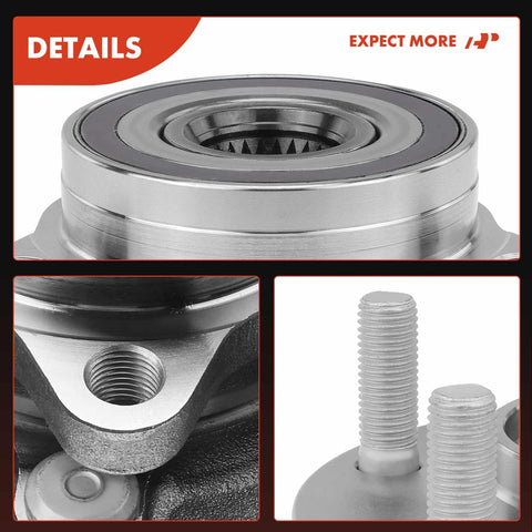 Close-up of 2 Pack Front Or Rear Wheel Bearing And Hub Assembly 5 Lug Budget Friendly OEM Grade For Hyundai And Kia AWD Cars 2017 To 2023
