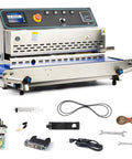 Heavy Duty Continuous Band Sealer With Built In Inkjet Printer Automatic Horizontal Bag Sealer for PVC and Mylar Packaging