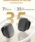 AI Noise Filter Wireless Lavalier Microphone With Charging Case For iPhone 17 And Android on clock background