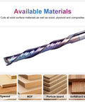 SpeTool 5-pack compression spiral router bits, 1/8 in shank, Tac Extreme coated carbide, 1 in cutting length.