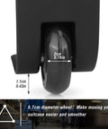 Close-up of Rear Luggage Replacement Wheels Set 2 Pieces For Suitcase ZD 034 with size details and smooth rolling feature