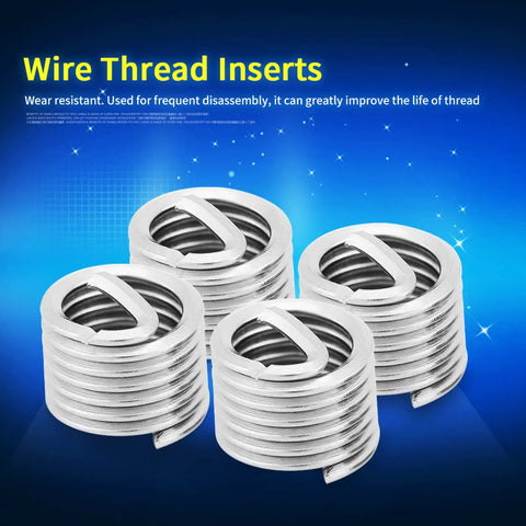 Heavy Duty Stainless Thread Repair Inserts Kit 100 Pieces M6x1.0x1.5D Locking Type rock solid connections