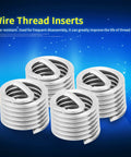 100 Piece 304 Stainless Steel Thread Repair Inserts Kit For M6 Screws M6x1.0x1.5D Wire Sleeve Style Durable Reusable