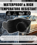 Image showing the waterproof Outdoor EV Charger Wall Mount With Rain Cover And Cable Hanger, ideal for J1772 car chargers.