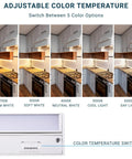 Under Cabinet LED Light With Swivel Mount, Plug In Or Hardwired, 16 Inch, 10W, Five Color Temperatures, kitchen demo, switch