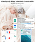 Indoor Thermometer Hygrometer Sensor With Rechargeable Battery, Bluetooth Hub Required, ST6 Add On For MOCREO System, Temperature And Humidity Monitor, Compatible With H3, H5 Lite, H5 Pro, H6 Lite in baby room alerts