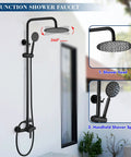 Matte Black Outdoor Shower System With Exposed Install Built To Last All In One Shower Fixture Made From SUS304 Stainless Steel And Brass