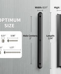 10 Pack Matte Black Cabinet Handles For Kitchen And Bathroom Renovations With 3 Inch Center To Center Hole Spacing 76mm Cabinet Pulls diagram