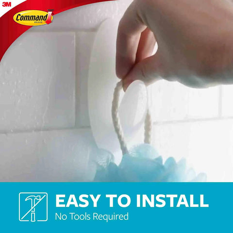 Damage Free Bathroom Organization 3 Large Towel Hooks With Water Resistant Strips No Tools Needed Easy Install Clear Frosted Finish