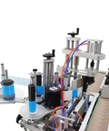 Automatic Desktop Labeling Machine Killer Speed Label Applicator for Square Round And Hexagonal Bottles showing detailed machinery components.