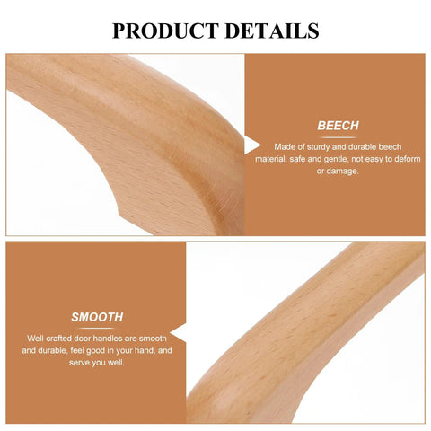 Close-up of beech wood texture on door handle from 'Beef Up Your Cabinets With Beech Wood Door Pulls And Drawer Handles, 96mm Lacquer Finish'