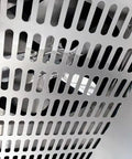Interior ventilation grill of Professional Grade Commercial Stainless Steel Reach In Freezer With Three Roomy Solid Doors.