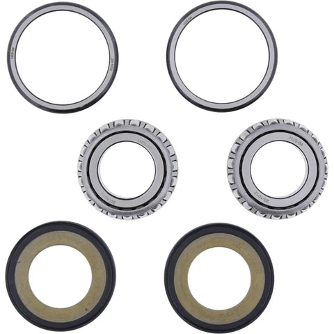 Beefed-Up Steering Stem Bearing Kit With Matched Races For Buell XB Ulysses And Firebolt Models 06-09, 08-09 And 03-04 Rebuild Steering With Upper And Lower Seals, Includes Precision Tapered Roller And Needle Bearings, Lifetime Warranty. Steering stem bearing kit with matched races, seals, tapered roller bearings, and needle bearings