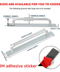 Dimensions of 3M adhesive-backed aluminum cabinet handles, 147mm and 106mm, showing grip size and adhesive pad.