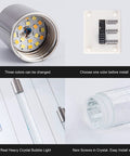 Five Light Kitchen Island Pendant Lights With Dimmable 3000K 4000K 6000K Color Temperature Bubble Crystal Star Accent Brushed Nickel Finish