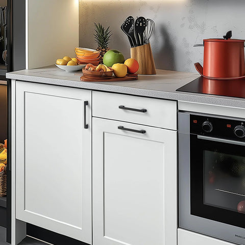 Kitchen drawers with Black Cabinet Pulls Six And One Quarter Inch Hole Spacing Wide Base Kitchen Cabinet Handles