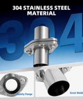 Universal Exhaust Flange Repair Kit Fits Most Cars And Trucks Uses T304 Stainless Steel with quality flange and welding design.