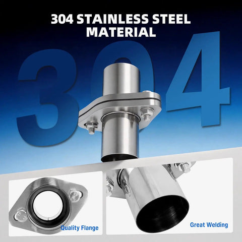 Universal Exhaust Flange Repair Kit Fits Most Cars And Trucks Uses T304 Stainless Steel with quality flange and welding design.