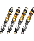 Beefy Aluminum Threaded Shock Absorbers Oil Dampers 4Pcs Set For 1/12 Mini Crawler And 1/18 RC Crawler Cars TRX4M TRX4MT in gold 65mm