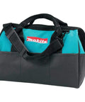 Contractor Tool Bag 14 Inch Heavy Duty With Industrial Fabric Durable Zipper Reinforced Handles And Shoulder Strap For Easy Carry On Rough Job Sites Everyday Use in teal.