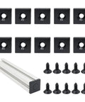 10 Pack Aluminum Extrusion T Slot End Cap Brackets For 10 By 10 And 25 Series Universal Fit with screws, aluminum hardware