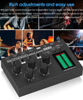 Four Channel Audio Mixer For Home Studio And Live Gigs With Independent Mono Stereo Switches Ultra Low Noise And LED Level Meter
