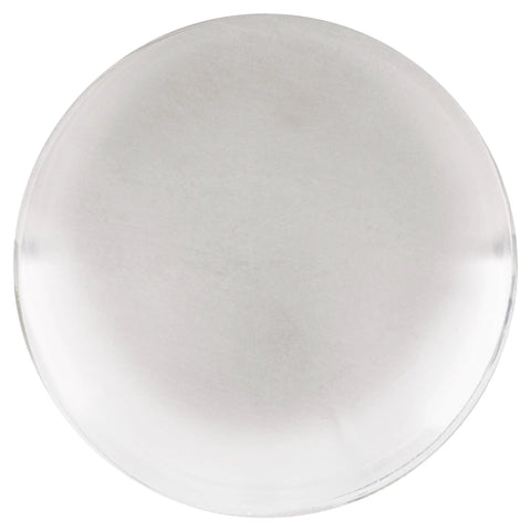 Clear Crystal Knob Set For UV Bond Adhesive, Traditional Style, top view of glass-like round knob, 1-15/16 inch wide