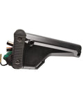 Gray Fixed Stock For Rifle-Length Extension Tubes Without A2 Spacer, With Slim Profile, Sloped Cheek Weld, Rubber Butt Pad